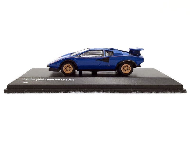 1:64 KYOSHO Car Model Lamborghini Countach LP500S Blue Car Toy Collectible
