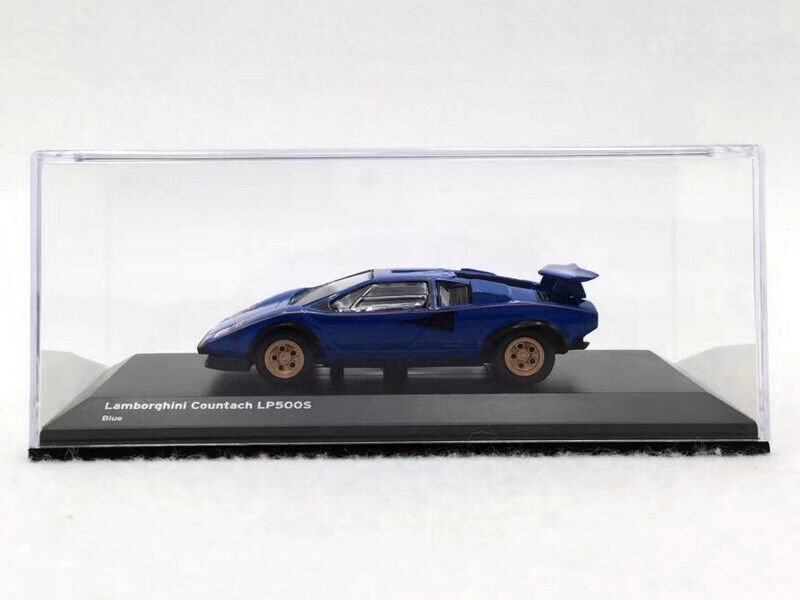 1:64 KYOSHO Car Model Lamborghini Countach LP500S Blue Car Toy Collectible