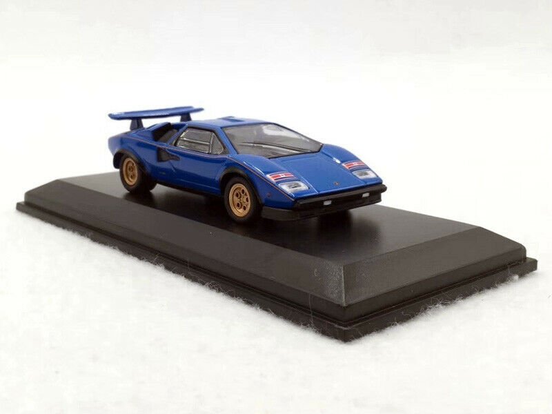 1:64 KYOSHO Car Model Lamborghini Countach LP500S Blue Car Toy Collectible