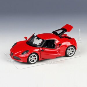 1/24 WELLY FX Fine And Xtreme Model Diecast Car Alfa Romeo 4C Red