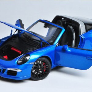 Schüco 1:18 Scale Porsche 911 Targa 4 GTS Convertible Car Blue Diecast Model