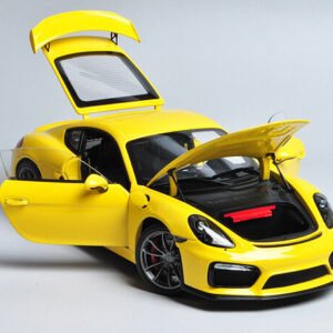 Schuco Model 1:18 Scale Porsche Cayman GT4 Yellow Diecast Car Model