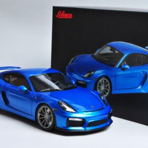 Schuco Model 1:18 Scale Porsche Cayman GT4 Blue Diecast Car Model