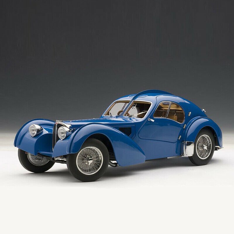 1:18 Scale Bugatti 57 SC ATLANTIC 1938 Blue Car Model Diecast