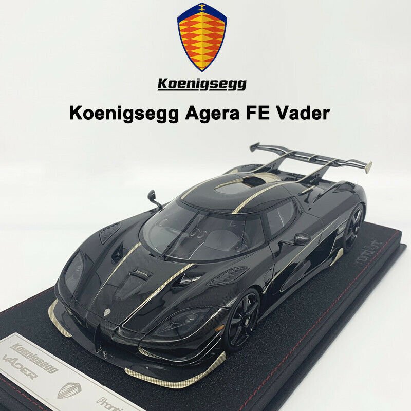 FrontiArt 1:18 Scale Koenigsegg Agera FE Vader Car Model Limited Carbon Toys