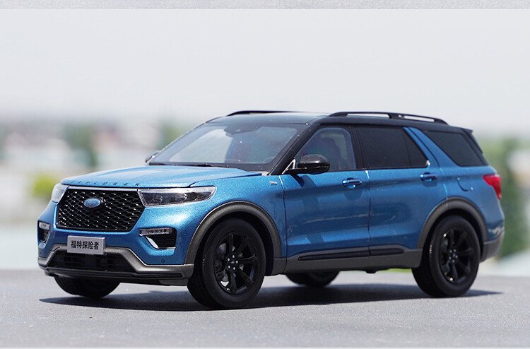 1/18 For Ford EXPLORER 2021 Diecast Metal Model Car Blue Toys Boys Gifts