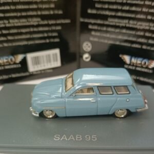 1/87 Neo For Saab 95 Wagon 1964 blue Car Model Toys - 图片 1