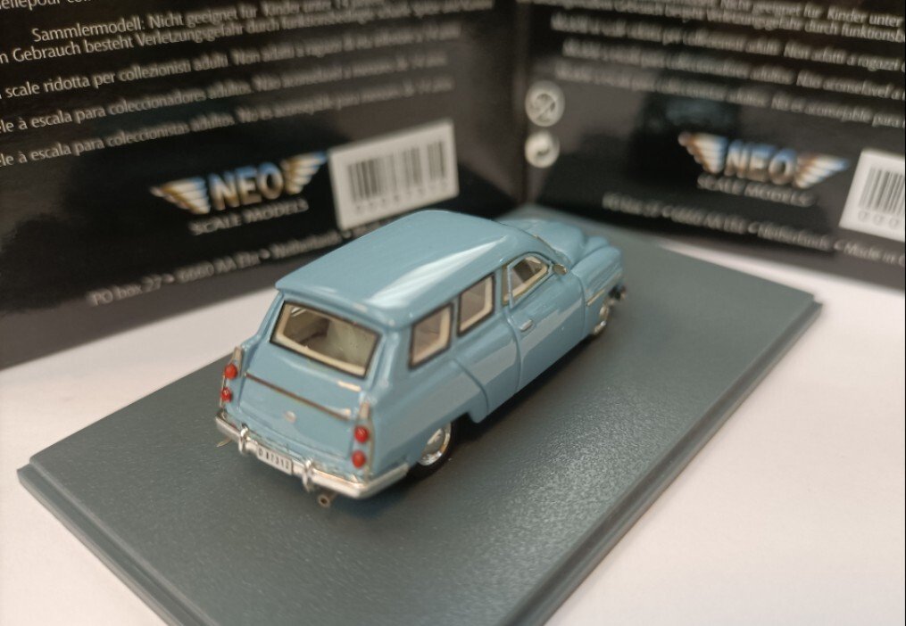 1/87 Neo For Saab 95 Wagon 1964 blue Car Model Toys