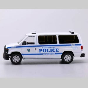 1:64 FOR Ford E350 FDNY New York Fire Department Ambulance Car Alloy Model Car