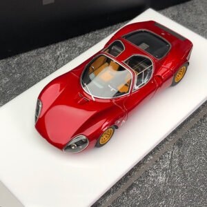 DMH 1:43 Dark Red Alfa Romeo tipo33 Stradale Resin Collection Car Model - 图片 1