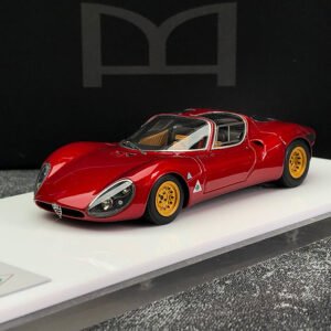 DMH 1:43 Dark Red Alfa Romeo tipo33 Stradale Resin Collection Car Model - 图片 3