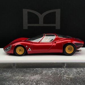 DMH 1:43 Dark Red Alfa Romeo tipo33 Stradale Resin Collection Car Model - 图片 4