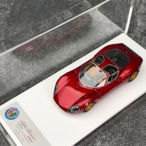 DMH 1:43 Dark Red Alfa Romeo tipo33 Stradale Resin Collection Car Model - 图片 7