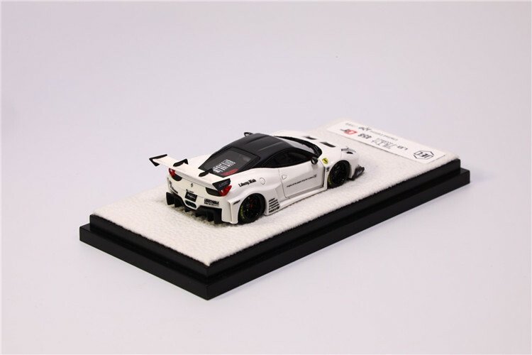 JEC 1:64 Ferrari LB 458 GT Liberty Walk Pearl White Car Model