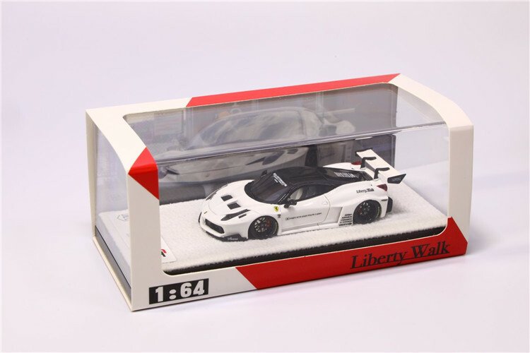 JEC 1:64 Ferrari LB 458 GT Liberty Walk Pearl White Car Model