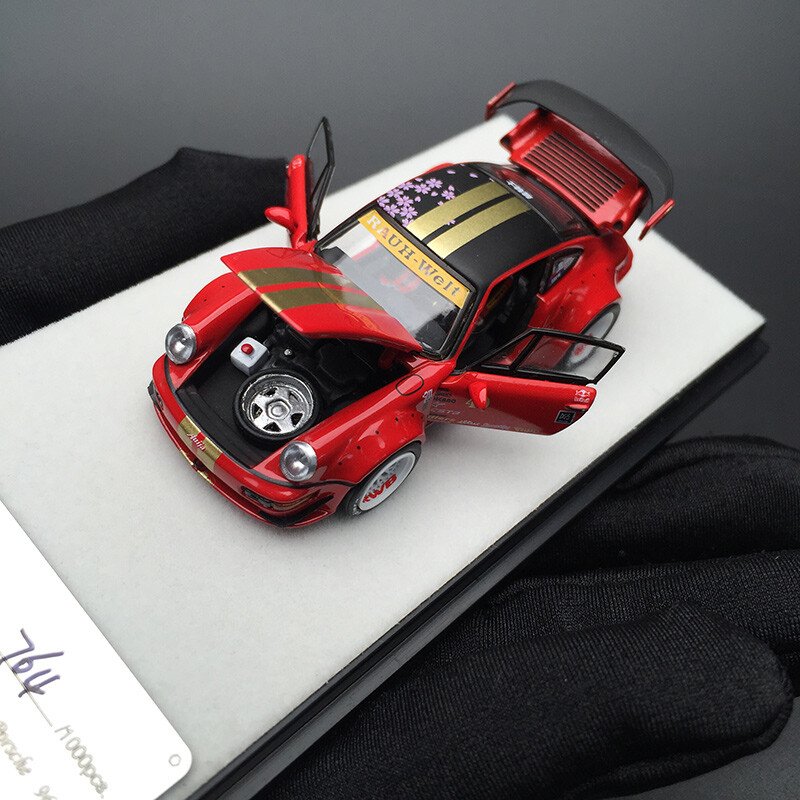 1: 64 PGM red cherry RWB 964 car model