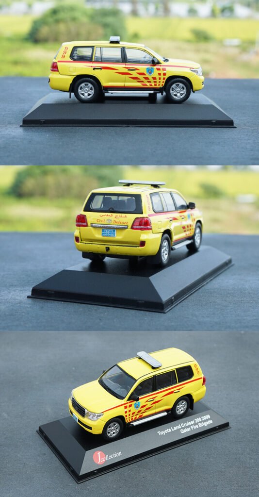 1/43 J-Collection Toyota Land cruiser LC200 Qatar fire truck model