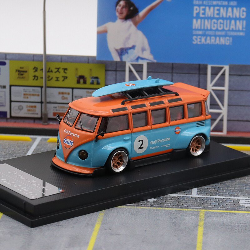 1: 64 Metal T1 Van Modified BSC Bus Simulation Alloy Car Model
