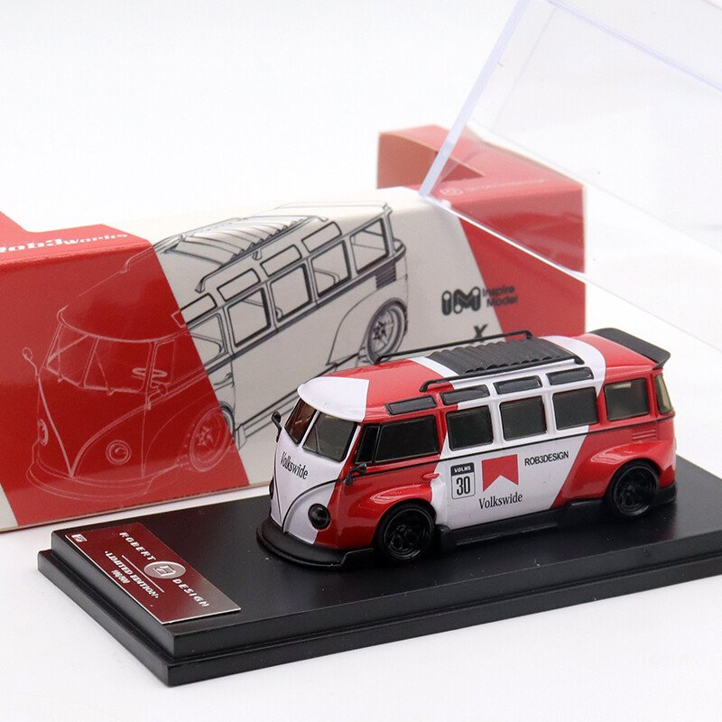 1: 64 Metal T1 Van Modified BSC Bus Simulation Alloy Car Model