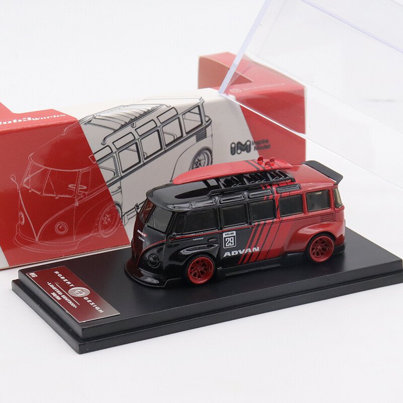 1: 64 Metal T1 Van Modified BSC Bus Simulation Alloy Car Model