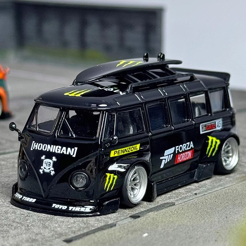 1: 64 Metal T1 Van Modified BSC Bus Simulation Alloy Car Model
