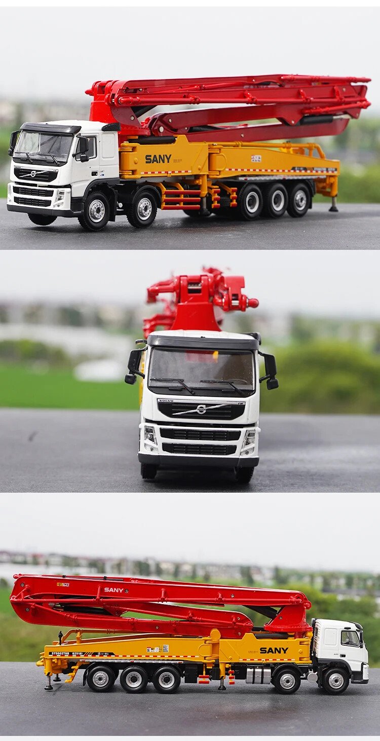 1:50 SANY 62m Pump Truck Model Alloy Engineering Machinery Pump Truck Model - 图片 1