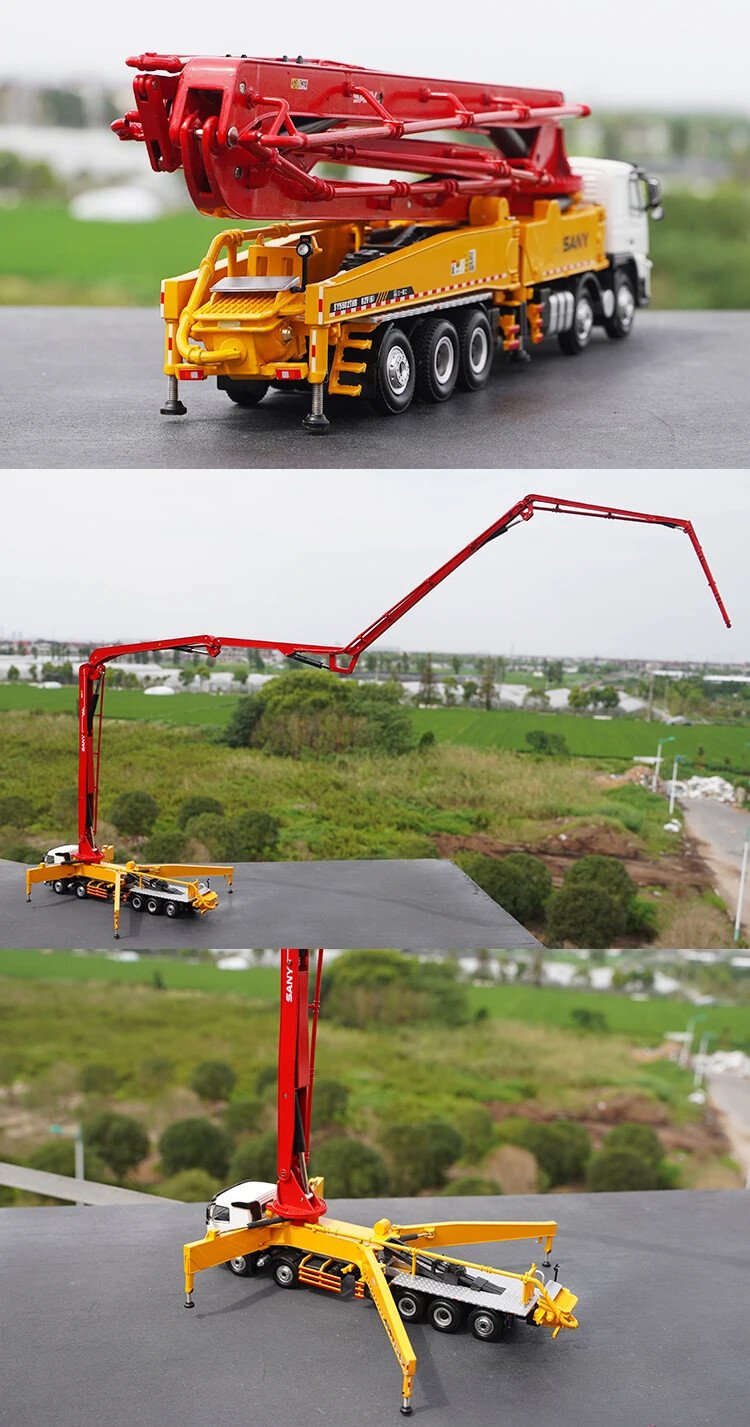1:50 SANY 62m Pump Truck Model Alloy Engineering Machinery Pump Truck Model - 图片 2