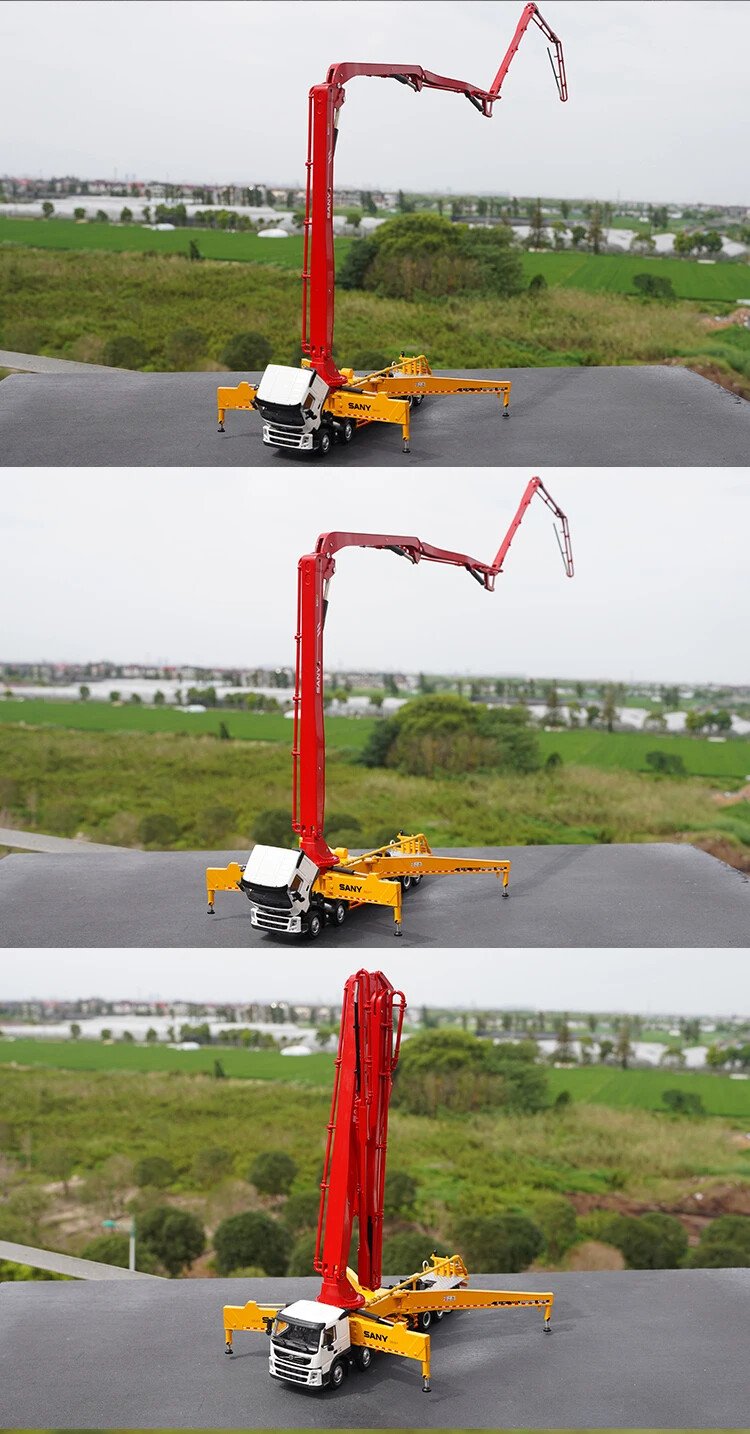 1:50 SANY 62m Pump Truck Model Alloy Engineering Machinery Pump Truck Model - 图片 4