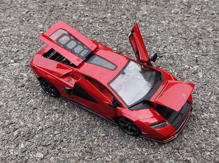 1/18 for Lamborghini Countach LPI800-4 Diecast Car Model Rosso Efesto Met.Red