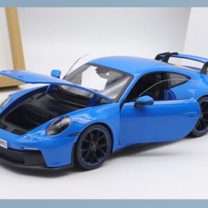 1/18 Diecasts for Porsche 911 992 GT3 2022 Alloy Car Model Blue Rivera - 图片 1
