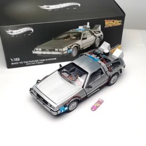 1/18 Hot Wheels Elite Back To The Future Time Machine Delorean Car Model BCJ97 - 图片 1