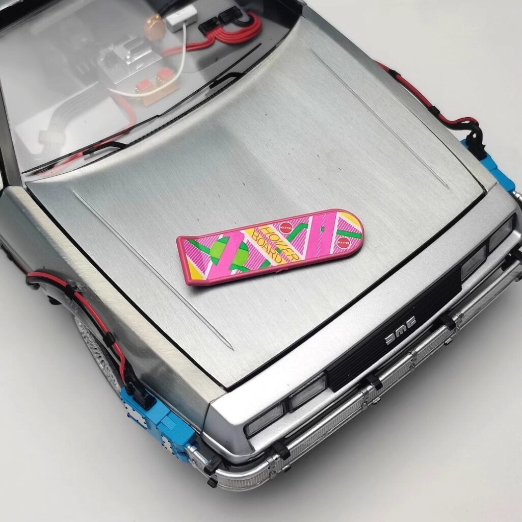 1/18 Hot Wheels Elite Back To The Future Time Machine Delorean Car Model BCJ97