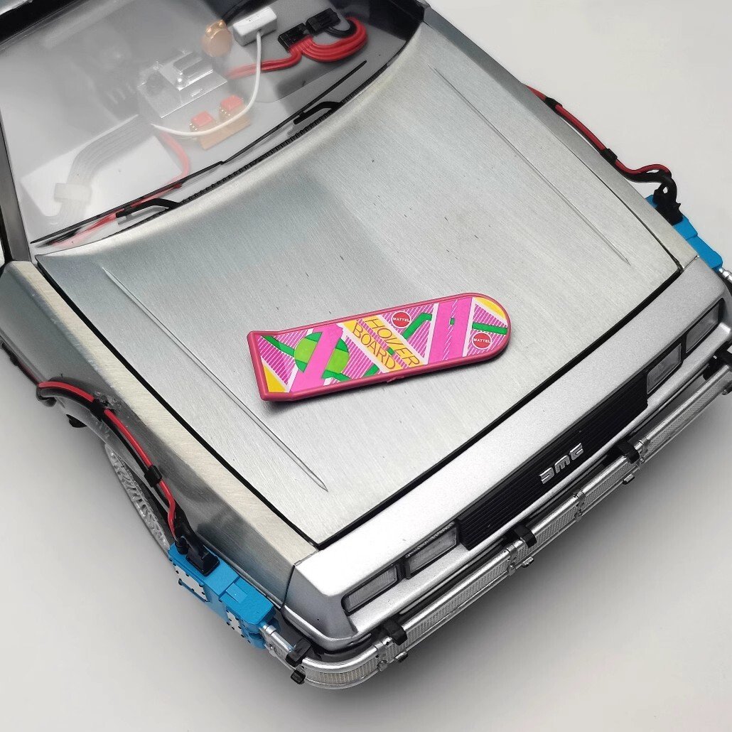 1/18 Hot Wheels Elite Back To The Future Time Machine Delorean Car Model BCJ97 - 图片 3