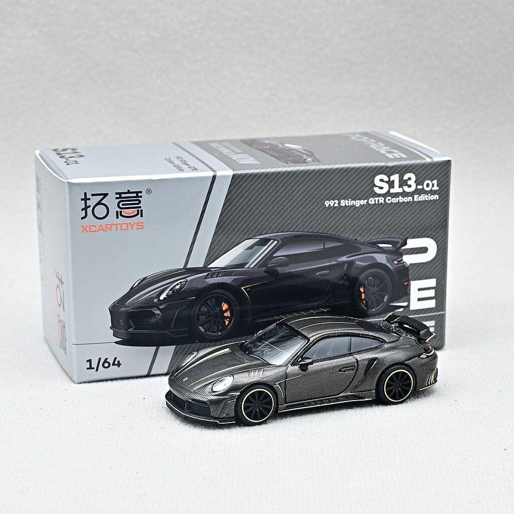 1:64 POPRACE for Porsche 992 Model Car Diecast Vehicle Black