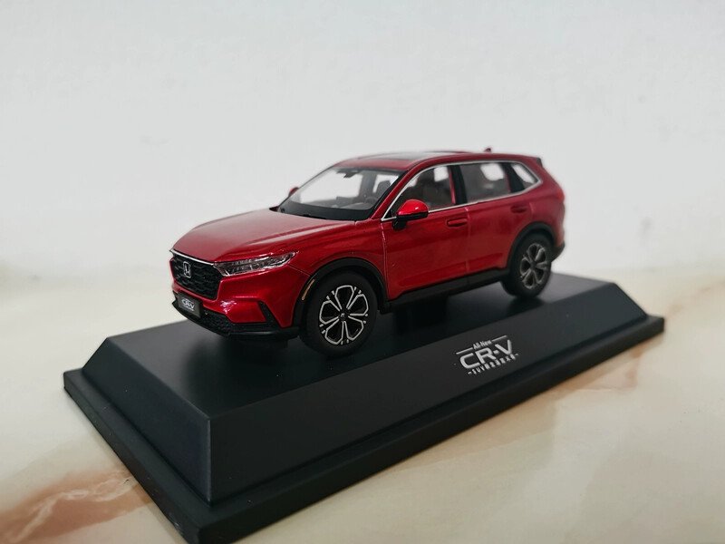1:43 2023 ForHonda CRV car Model RED SUV Alloy Collectible Gifts Souvenir Toys