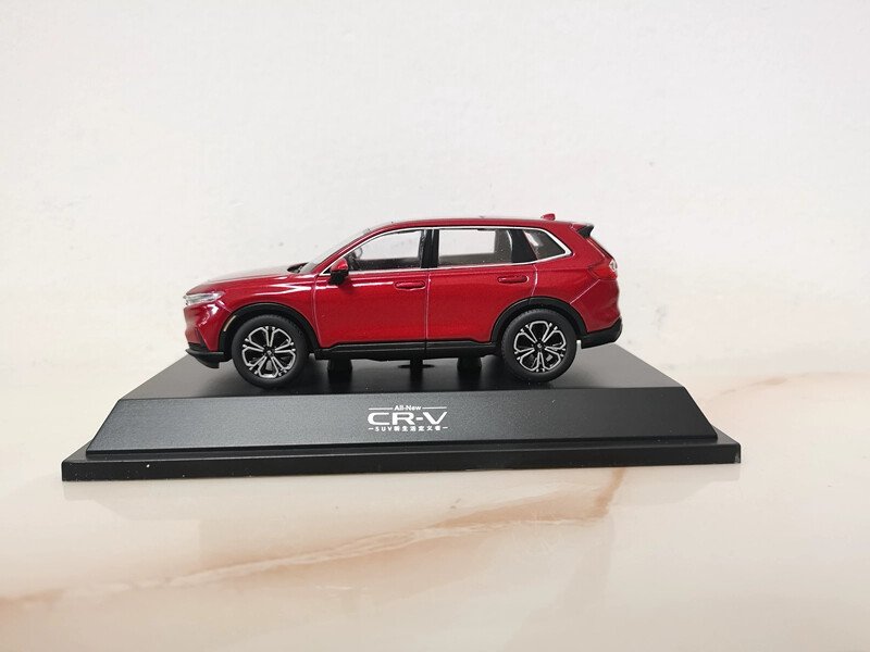 1:43 2023 ForHonda CRV car Model RED SUV Alloy Collectible Gifts Souvenir Toys