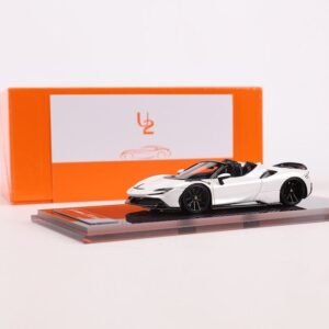 U2 1:64 SF90 Spider Novitec Baby Blue Resin Model Car