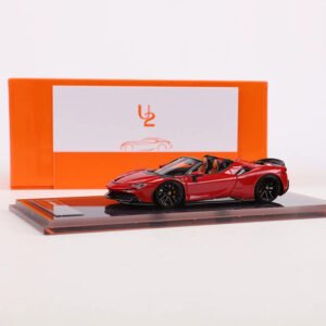 U2 1:64 SF90 Spider Novitec Baby Blue Resin Model Car
