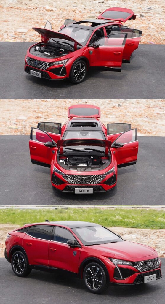 Red 1:18 Scale for Peugeot 408X Model Car Model Toys Gift
