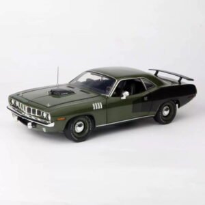 ACME 1:18 Plymouth Barracuda Sports Car Cuda Diecast Model Car Green Toys Gifts