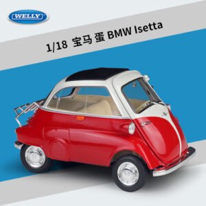 Toy Vehicles Welly 1:18 Scale Red BMW Isetta Diecast Alloy Car Model