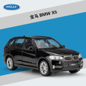 1:24 WELLY Diecast Cars Model BMW X5 2015 Black SUV Car Kid Vehicle Toys