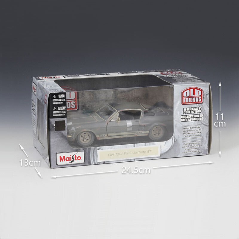 Maisto 1:24 Old 1967 Ford Mustang GT Diecast Model Toy Car New