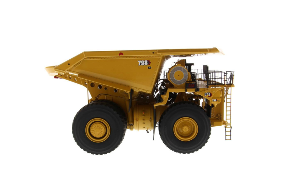 DM 1:50 CAT 798AC Caterpillar Mine Transport Truck Alloy Tipper Dump Engineer Vehicle Model 85671