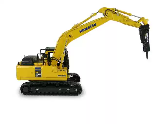 UH 8140 Komatsu PC210LC-11 Komatsu Excavator Crushing Hammer Alloy Engineering Vehicle Model 1:50