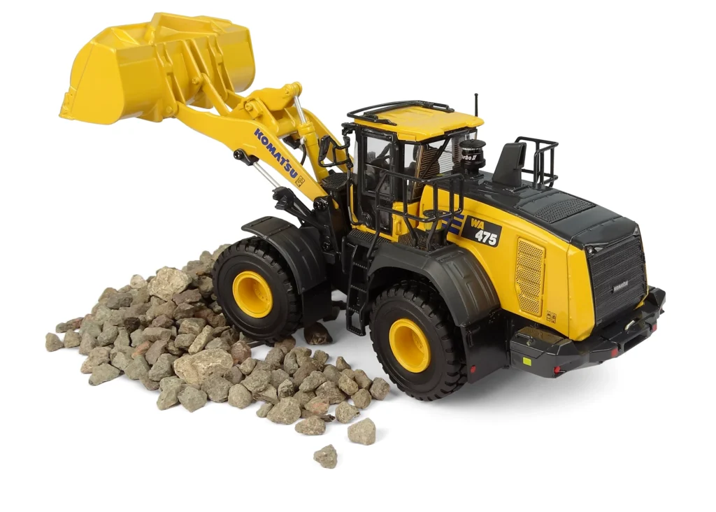 UH 1:50 Komatsu WA475-10 Small pine wheel loader engineering vehicle alloy forklift model 8146