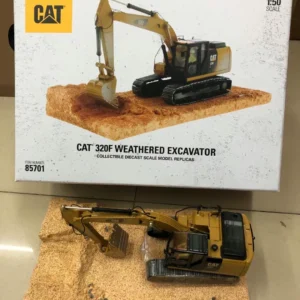 DM 1:50 CAT 320F Caterpillar Muddy Edition Hydraulic Excavator Alloy Engineering Vehicle Model 85701