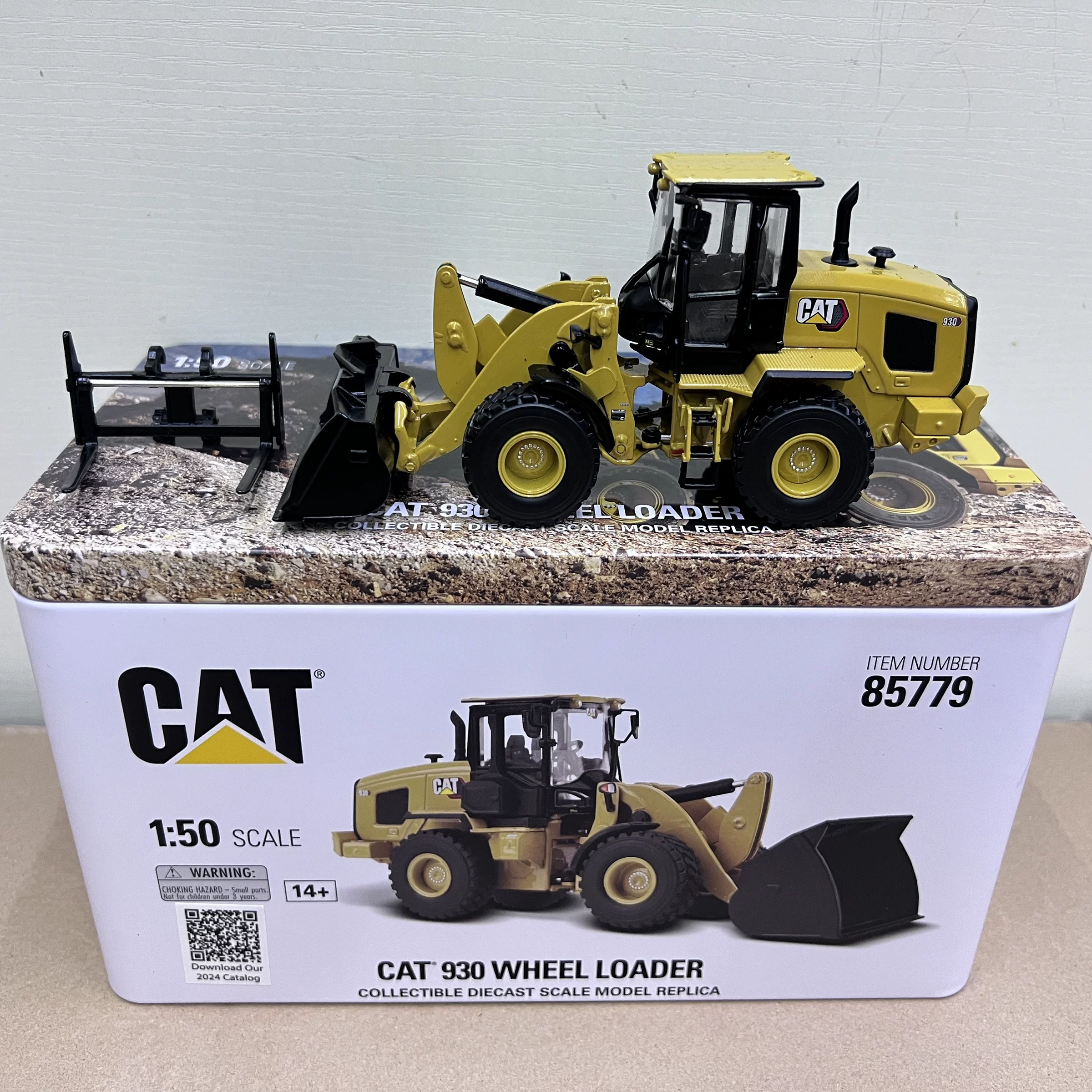 DM 1:50 CAT 930 Caterpillar Wheel Loader Alloy Construction Truck Forklift Model 85779 - 图片 1