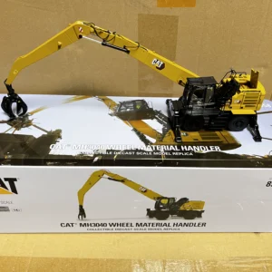 DM 1:50 CAT MH3040 Caterpillar Raw Material Handler Alloy Engineering Vehicle Grab Bucket Model 85958