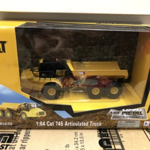 DM 1:64 CAT 745 Caterpillar articulated dump truck loading engineering dump truck model 85639